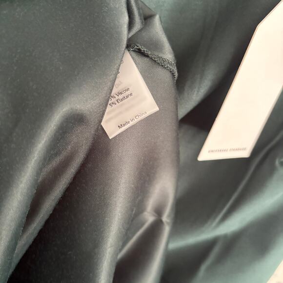 Universal Standard Mary Sheath Dress 4XS 00 0 2XS NWT Forest Green Wrap Career - Picture 6 of 8